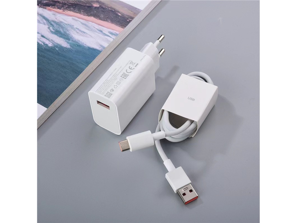 Kit Carregamento 55w Compatível Com Xiaomi, Cabo 1m Tipo-c, Recarga Rápida E Segura