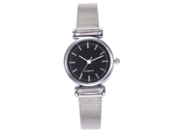 Relógio de Pulso Feminino Vansvar de Quartzo Casual com Pulseira de Liga Preto