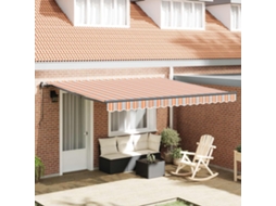 Vidaxl Toldo Retrátil Multicolor 400 × 300 Cm Tecido E Alumínio