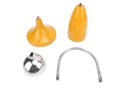 Cinzeiro Ajustável de Piso com Tampa Resistente Indoor Outdoor Sem Fumo Amarelo