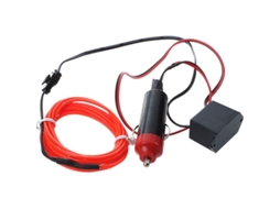 Lâmpada Fluorescente Led Flexível El Neon Glow Tube Dc 12v Inversor Para Carro, 2m Vermelho Slowmoose
