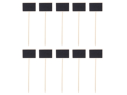 10 Etiquetas De Madeira Mini Quadro Negro Para Jardim E Casamento