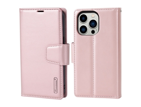 Capa Para Iphone 15 Pro Hanman Pele Sintética Magnética Rosa