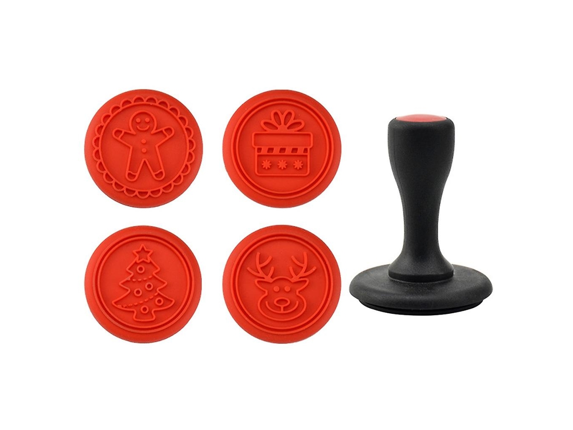 Conjunto De 1 Cortador De Biscoitos De Silicone Com Tema Natalino - Moldes E Carimbos Para Biscoitos