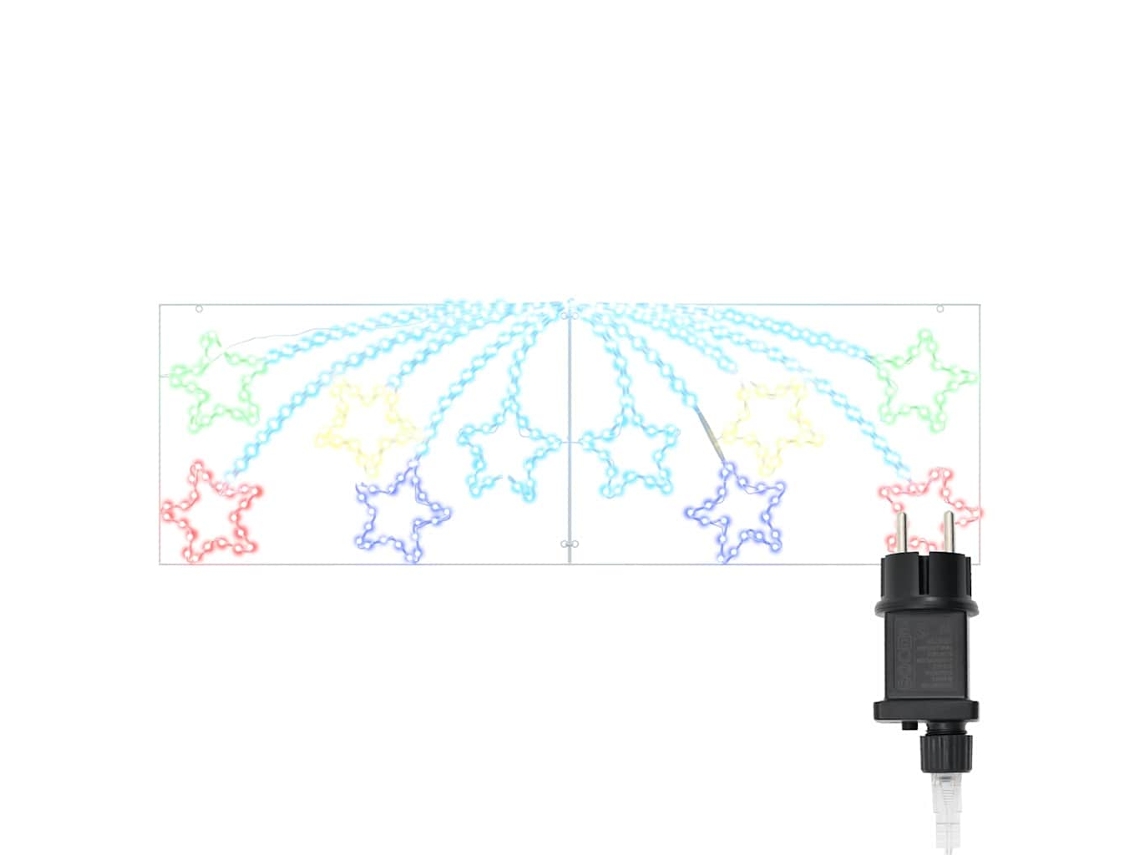 Conjunto 1 Decoração De Natal Vidaxl Multicolorido Pvc (182 X 58 Cm)