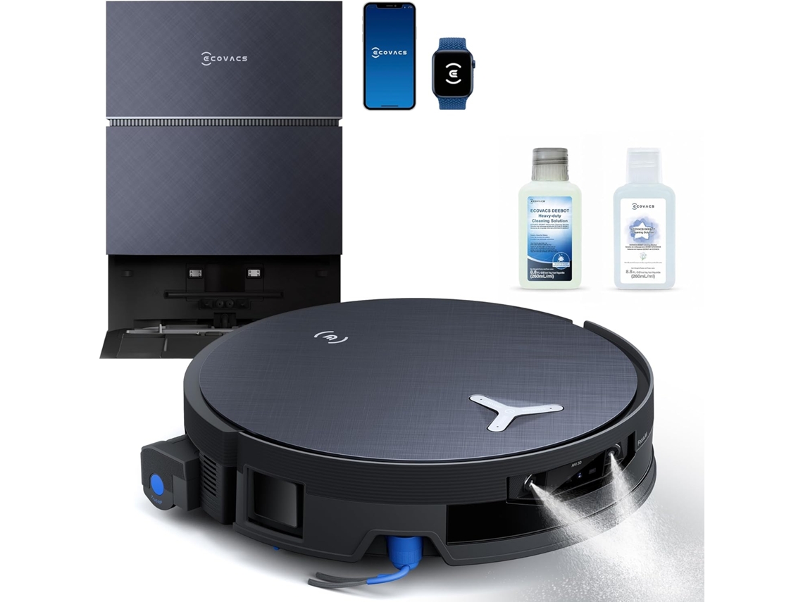 Aspirador Robô Ecovacs X12 Pro Omni, 98mm, 22000Pa, 497min, Estação OMNI 75°C, FocusJet, OZMO ROLLER 3.0, TruEdge 3.0, AIVI 3D 4.0, ZeroTangle 4.0