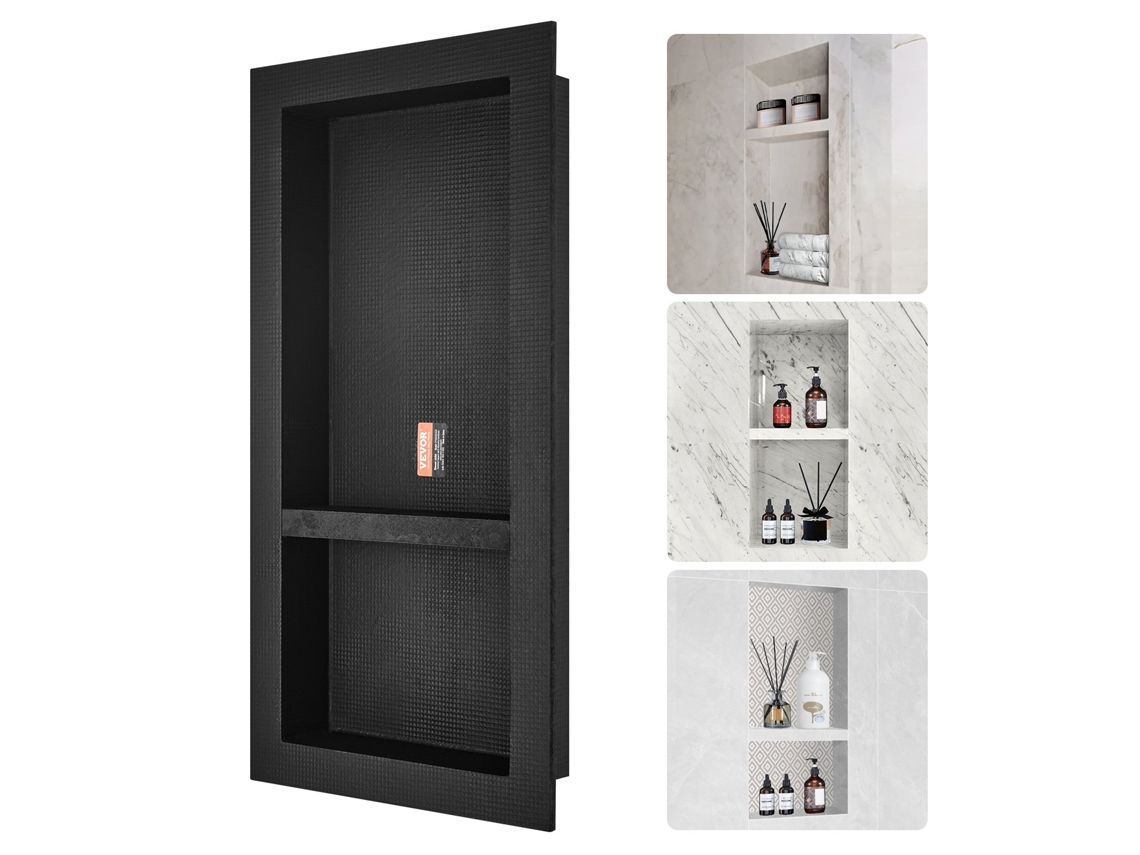VEVOR Chuveiro Nicho 41 X 81X10Cm Dupla Parede Prateleira para Chuveiro e Banheiro