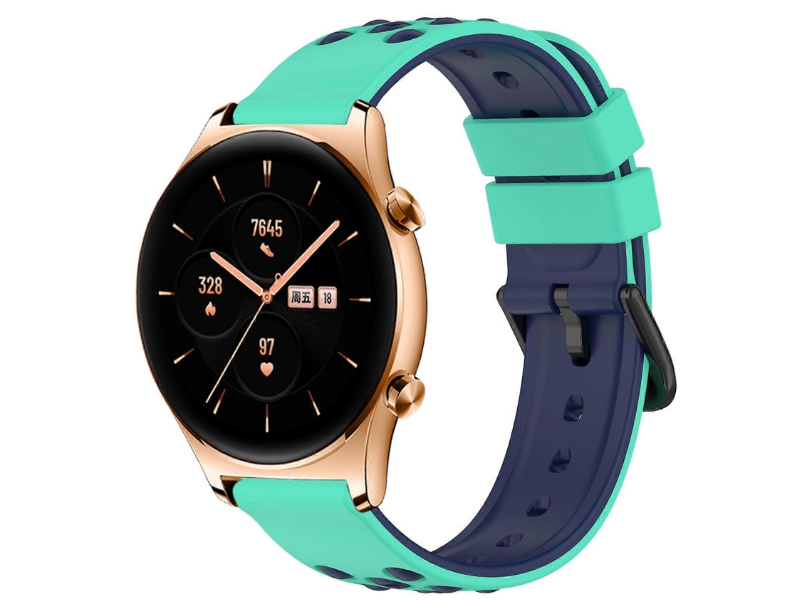 Pulseira De Silicone Poroso Bicolor De 22 Mm Para O Relógio For Honor Gs 3.