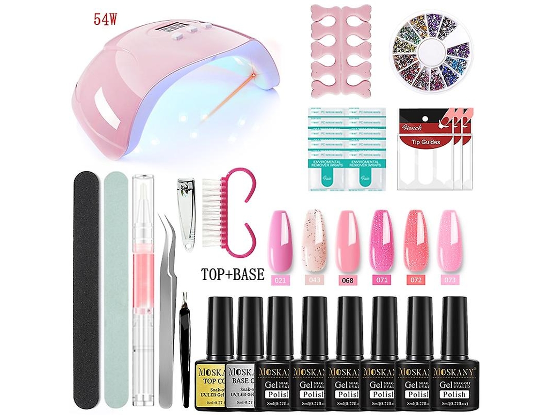 Kit De Unhas De Gel Profissional Com Lâmpada Uv E Broca Para Todos Os Tipos De Esmaltes Em Gel Secadores E Manicure Ly Ebike