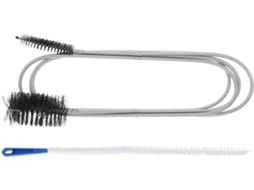 Conjunto De 2 Escovas Limpeza Tubos Com Cerdas Nylon E Aço Inoxidável, Ideais Para Remover Cabelos E Limpar Curvas Em