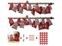 Calendário do Advento de Natal Faça Você Mesmo: Decoração de Sacolas e Adesivos com Números, Ergonômico, Uso Diário STELASPLEN
