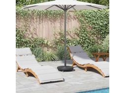 Vidaxl Base Para Chapéu De Sol 15.2 Kg Preto Ferro Circular