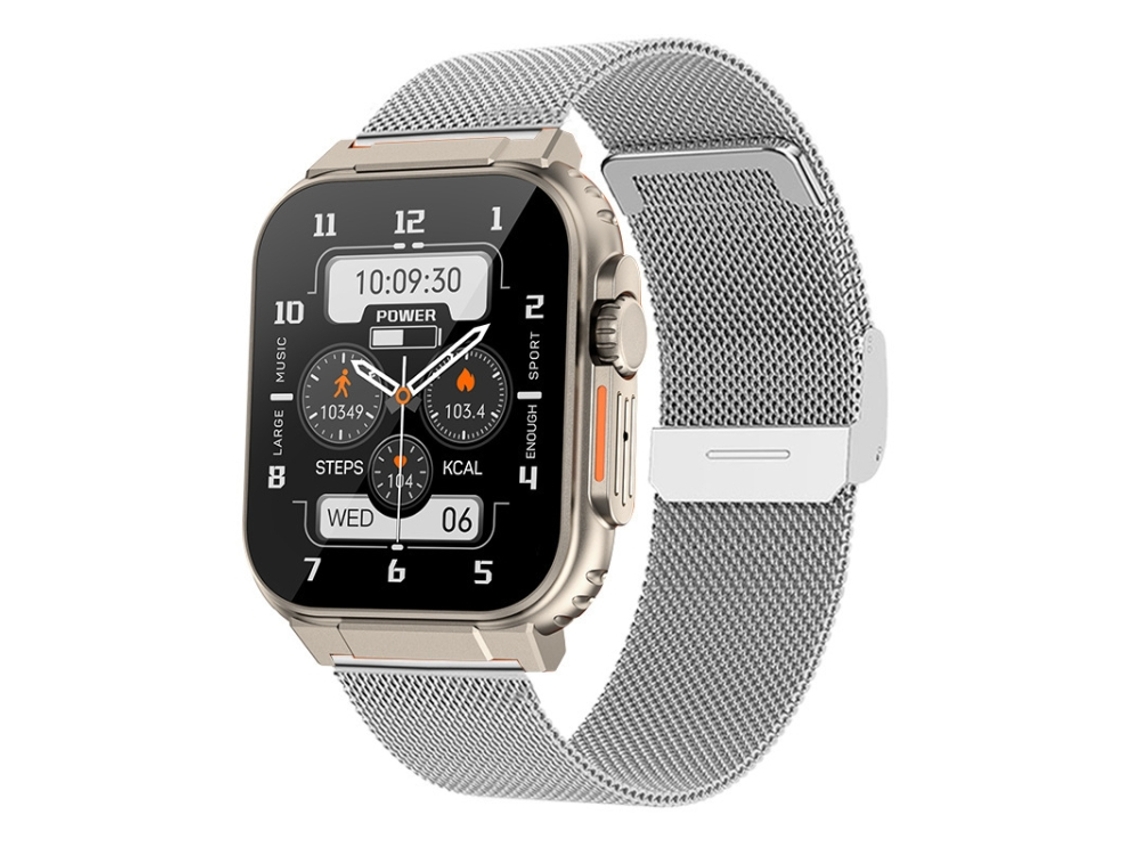 (aço Prateado) Smartwatch Multifuncional De 1,96 Polegadas Com Monitoramento De Saúde, À Prova D'água Ip68 E Chamadas Bluetooth