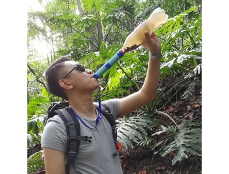 Filtro de ar-filtro de água portátil purificador de água ao ar livre acampamento caminhadas vida de escalada filtro de água de sobrevivência de emergê