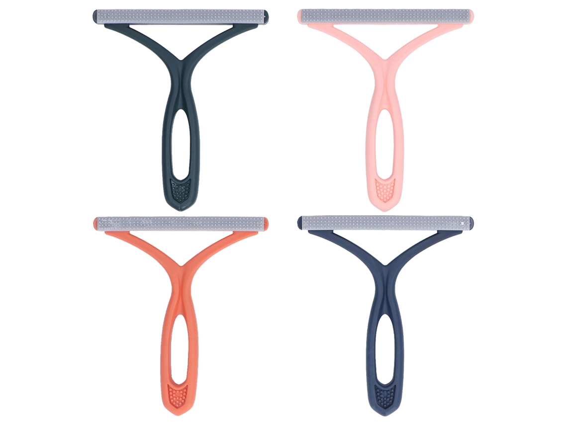 4pcs Remove lamas Duplo Face Portátil Roupa Pelos Animais Abs S/MARCA