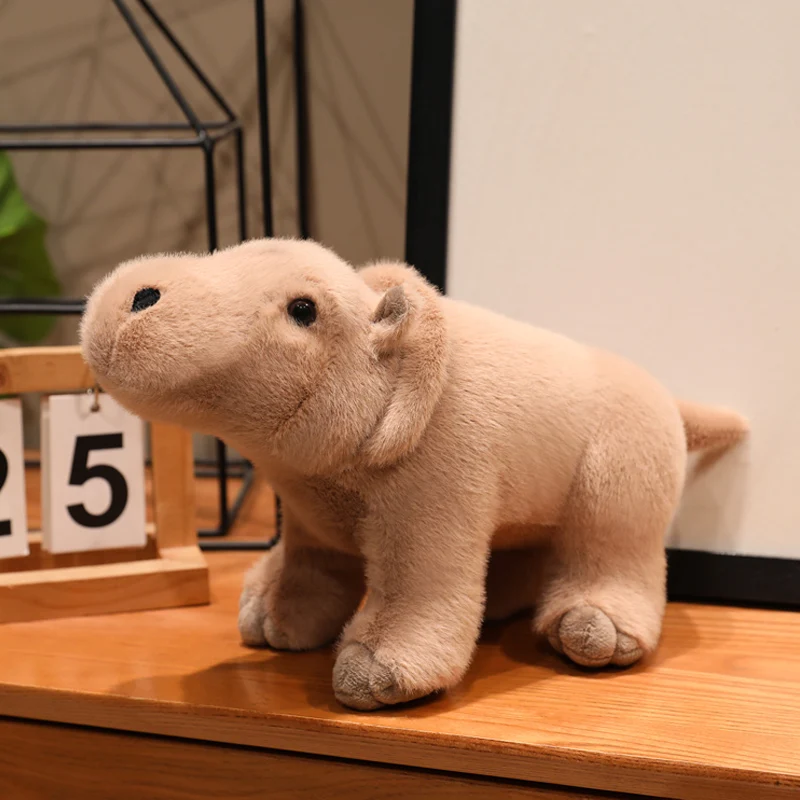(marrom, 30 Cm) Brinquedo de Pelúcia Soft Hipopótamo, Animal da Floresta em Design Animado