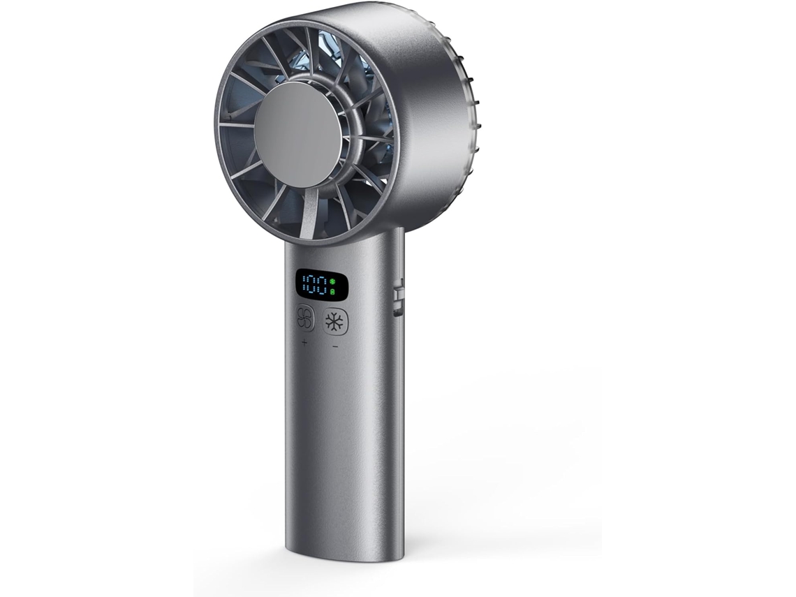 Ventilador Portátil Recarregável, Mini Ventilador Turbo Potente Com Compressão De Frio Recarregável Zeuxo (preto)