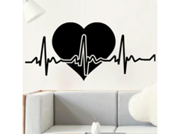 Jm Life Black Love Running Wavy Wall Adesivos Salão Quarto Decoração Adesivo (2 Conjuntos)