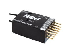 Receptor Rc Pwm Radiomaster R86 V2 de 6 Canais, Versão Fcc, Compatível com os Transmissores Frsky D8, D16, Sfhss e Radiomaster Tx12 e T16s. MDUG
