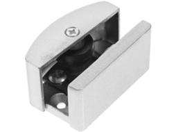 Guia Inferior para Porta de Chuveiro Deslizante com Rolamento para Vidro de Espessura de 5 14mm 5x4,2cm Plata
