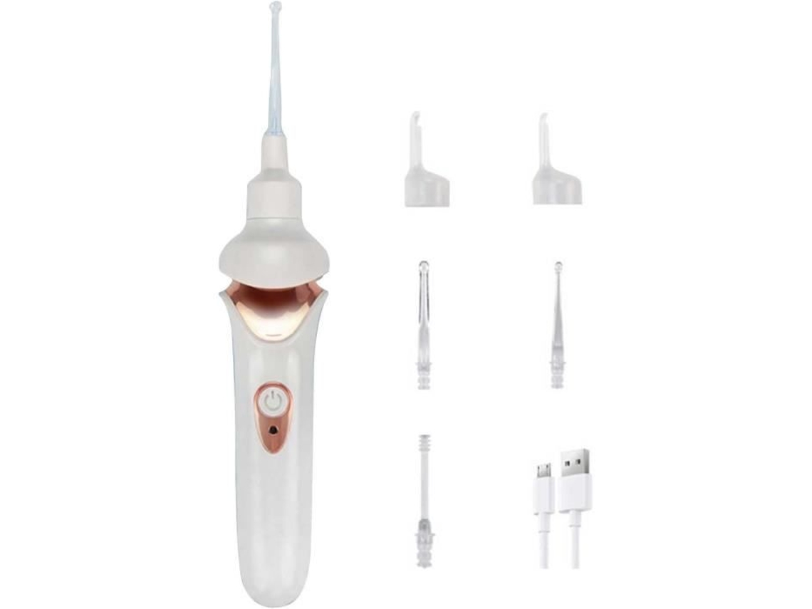 Kit de Remoção de Cera de Ouvido Limpador de Ouvido Elétrico Automático com Sucção de Luz Led 399