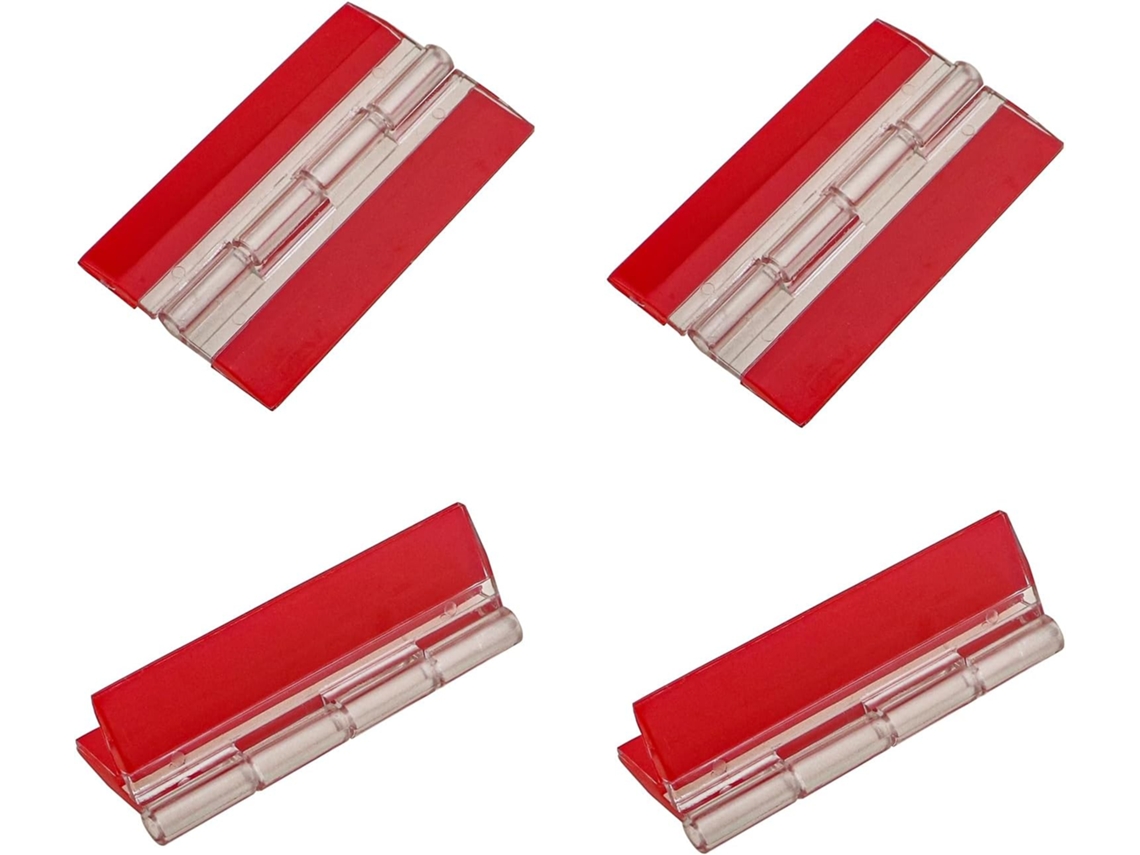 Conjunto De 4 Dobradiças Autoadesivas Em Acrílico Transparente,