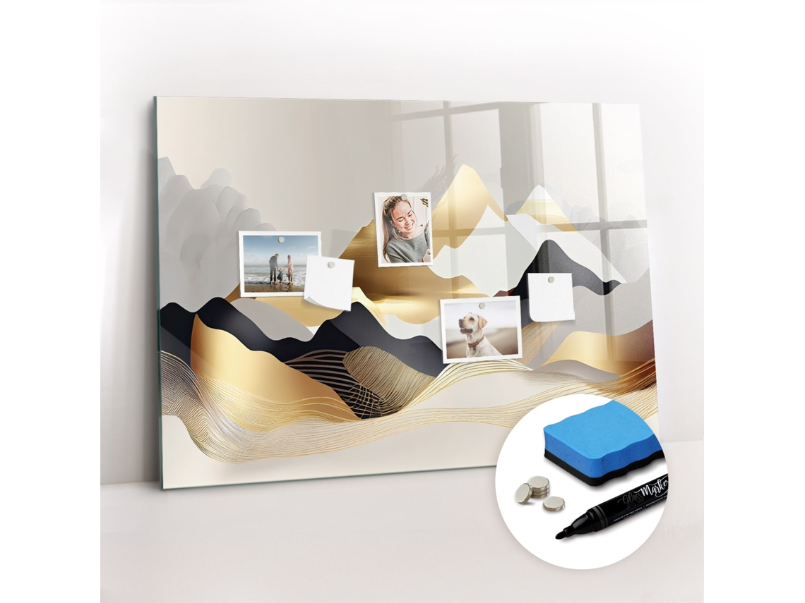 Quadro Magnético Decorativo Montanhas Abstratas Para O Quarto Das Crianças Espelharte (100x70 Cm)