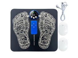 Lurelia Tapete Massageador Ems Para Pés, 8 Modos, 29 Níveis, Usb, Controlo Remoto, Relaxamento Muscular, Prático