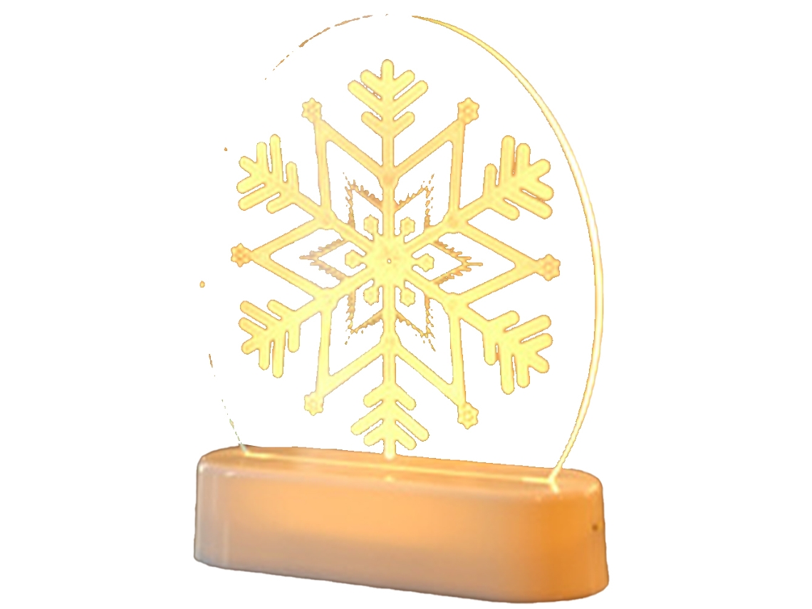 Luzes Acrílicas de Led de Natal Luzes Decorativas Decorações de Férias Adequadas para Decoração de Festas em Casa Floco de Neve de Natal