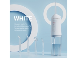 Irrigador Oral Dentário Recarregável , 3 Modos,220ml, para o Cuidado do Aparelho Ortodôntico Branco HEXINYIGJLY