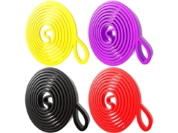 Faixas Elásticas de Resistência para Fitness - Conjunto 4 Tração Portáteis Yoga e Treinamento Força S/MARCA