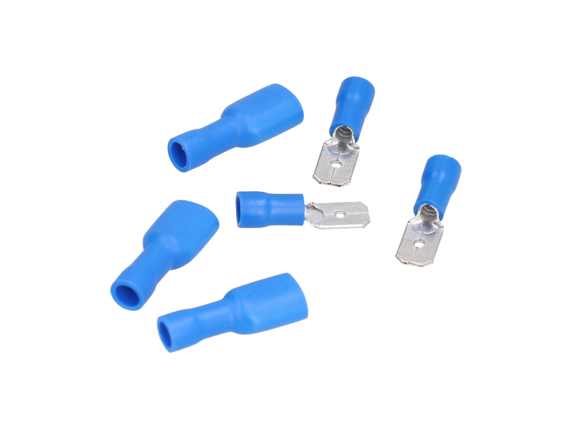 Laxiscreed Pack De 100 Conectores De Flor De Ameixeira Insulados Para Cabos 16-14 Awg