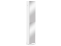 Armário de banheiro giratório com espelho, 6 prateleiras, 36x36x171 cm, branco CHEZMOI