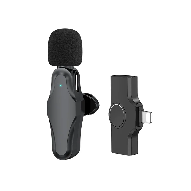 Microfone de Lapela Sem Fio 2.4g Tk para Transmissões Ao Vivo MDUG