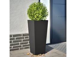 Vidaxl Vaso/floreira De Jardim 2 Pcs 35x35x75 Cm Aço Preto
