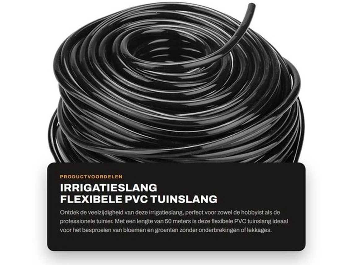 Escolha Sólida - Seringa De Irrigação 50 Metros - Seringa Flexível De Pvc Para Jardim - Durável - Superfície Resistente Ao Desgaste - Apropriada Para