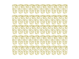 50 Clips De Papel Forma Taza De Café Dorado Cute Metal Para Oficina Hogar Mini Clips De Papel