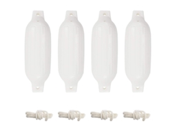 Vidaxl Para-choques Para Barco 4 Pcs Ø 11x40 Cm Pvc Branco