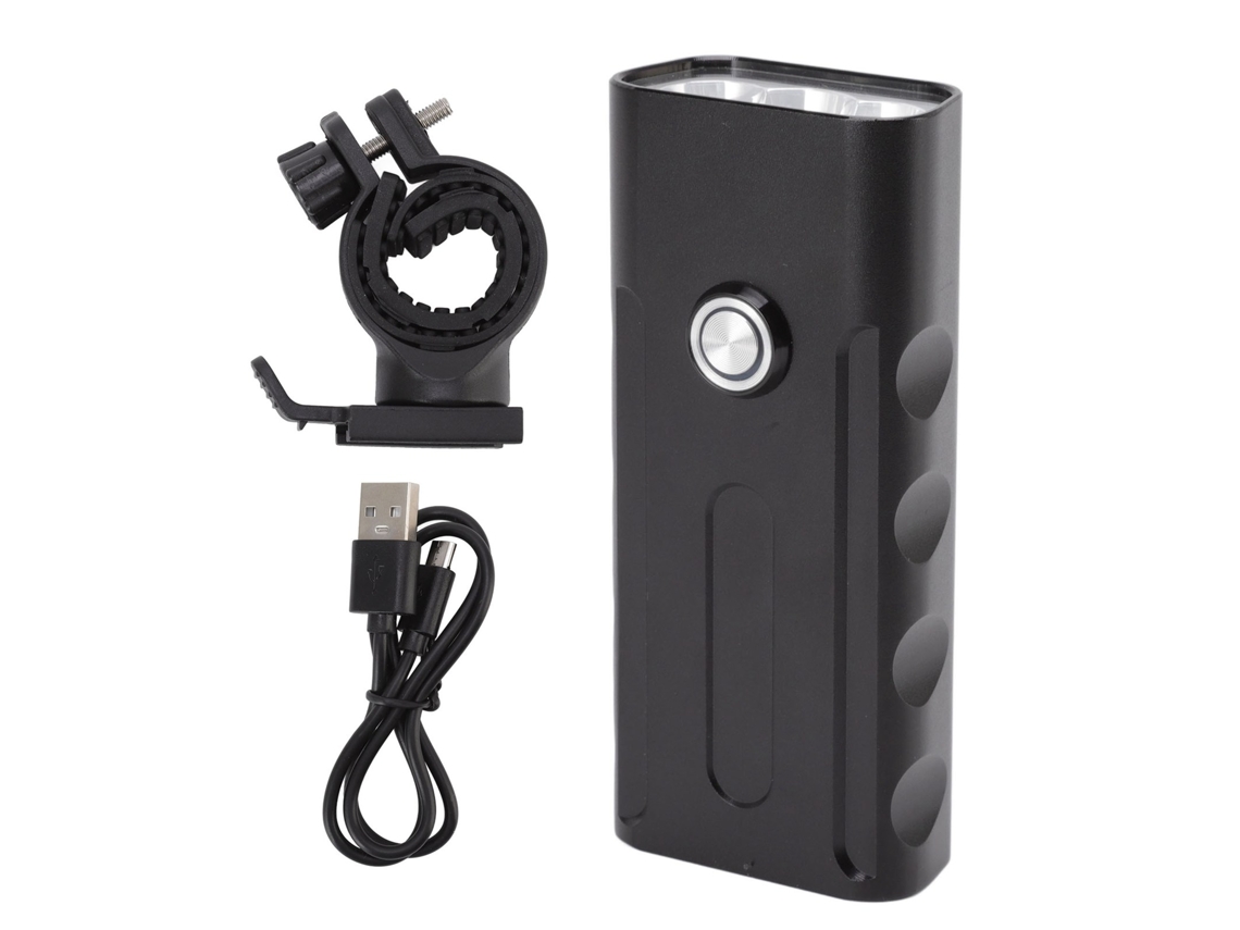 Farol de Bicicleta 3 Leds T6 Recarregável 5200mah Ipx5 Impermeável para Ciclismo Noturno | S/MARCA
