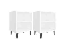 Bed Cabinet, Bed Cabinets Vidaxl Branco Madeira Processada (n/a)