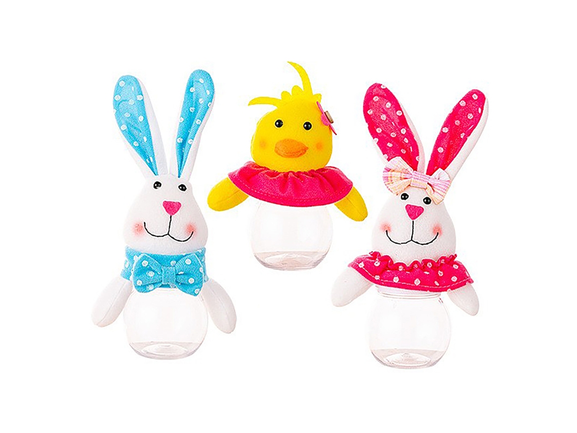 Coelha de Páscoa em Cerâmica para Bonecos de Chocolate, Azul, Rosa ou Amarelo LAXISCREED