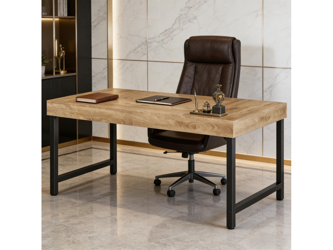 Mesa De Computador Rústica E Elegante, Escritório, Sala De Reunião, Home Office.