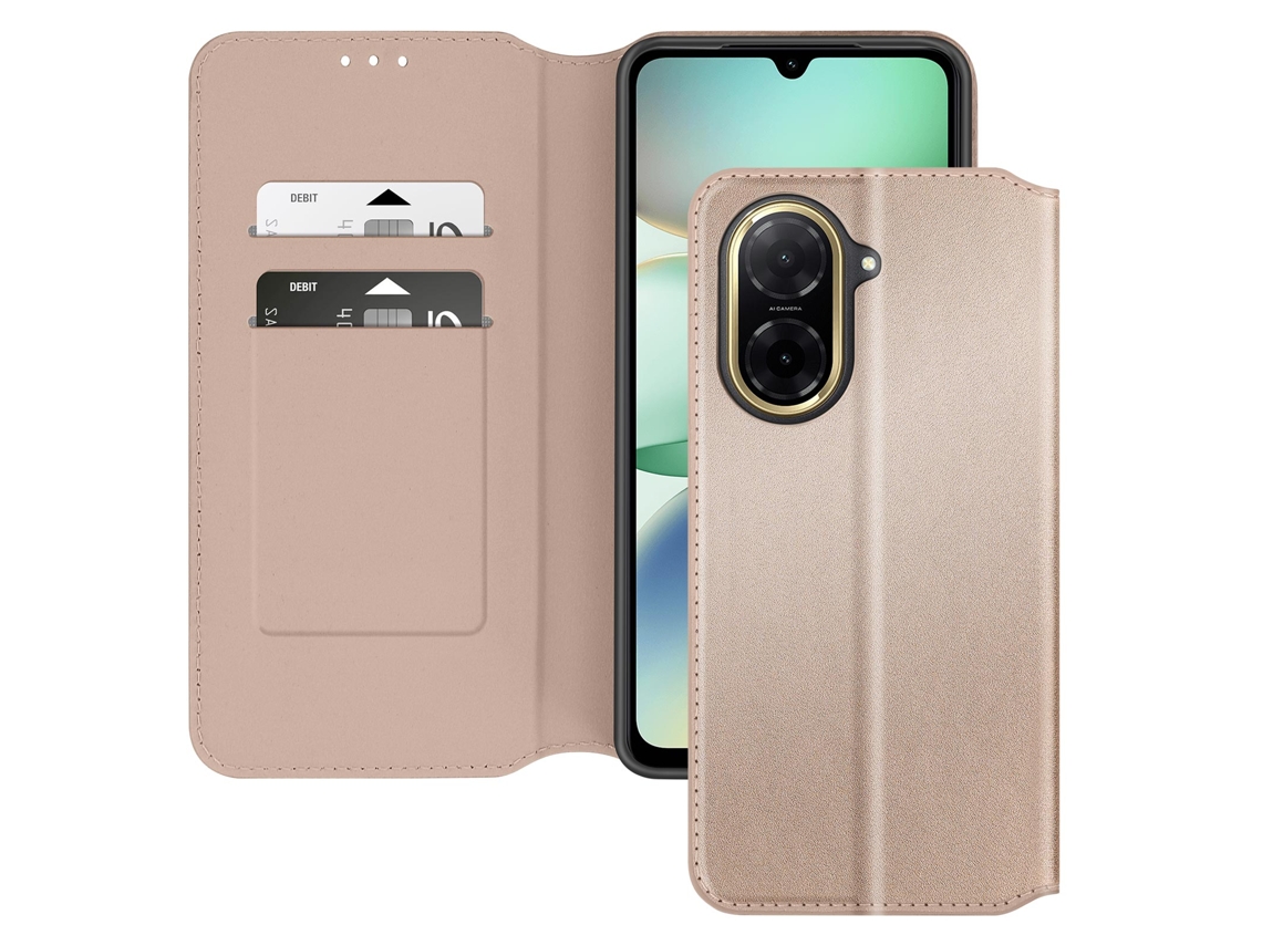 Avizar Capa Para Xiaomi Redmi A5 Aba Porta-cartões E Suporte De Vídeo Dourado