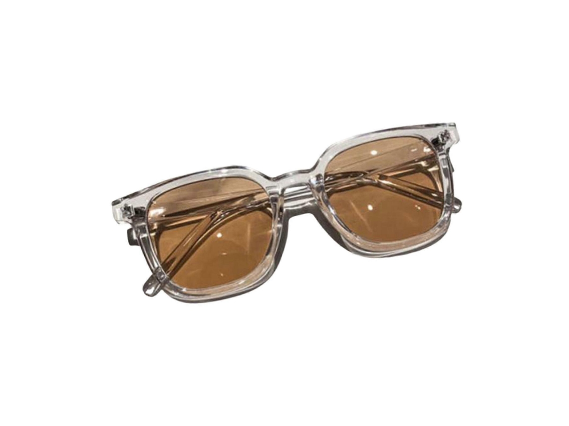 Óculos de Sol Quadrados Unissex, Multicoloridos, Masculino e Feminino, Armação Fashion, Para Viagem E Direção (quadrado transparente), Preto e Cinza