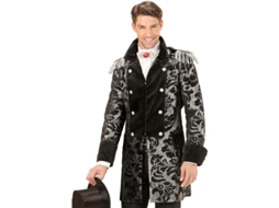 Jaqueta Jacquard Vintage Prateada Masculina