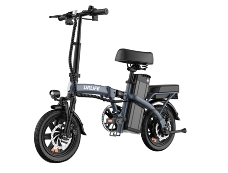 Bike Urlife F1l Motor 250w Bateria 48v 7.5ah Pneus De 14 Polegadas Disco Cinza