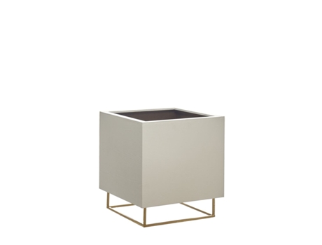 Vaso Wood Com Base Metal Ouro 60cm Imporcelos