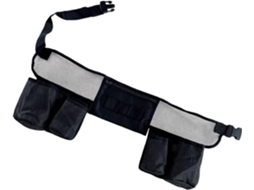 Cinto de limpeza ajustável, poliéster, 125 cm, com bolsas, para ferramentas, jardinagem e hotéis.