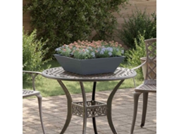 Vidaxl Vaso De Jardim 5 Unid. Antracite 50 X 50 X 15 Cm
