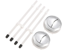 2 Kits De 48mm Para Botões Descarga Vaso Sanitário, Com Acionamento Duplo De Meia Descarga E Hastes Ajustáveis Para